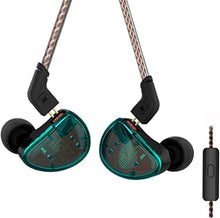 Load image into Gallery viewer, KZ AS10 Pure 5 Balanced Armature 5BA Earphone, Musician in Ear Monitor Headphone High Fidelity HiFi Headset (with Microphone, Green)
