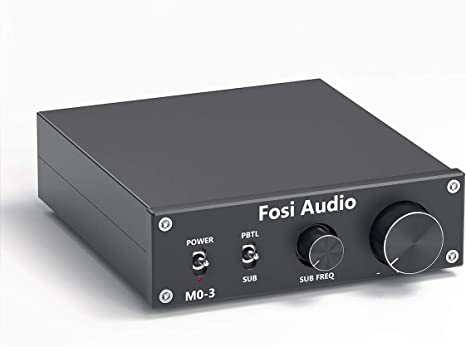 Fosi Audio M03 Subwoofer Amplifier 200 Watt Mini Mono Audio Amp Full-Frequency and Sub Bass Switchable Amplifier One Channel Home Theater Single Power Subwoofer Amp