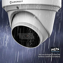 Load image into Gallery viewer, Amcrest ProHD 4K Dome Outdoor Security Camera, 4K (8-Megapixel), Analog Camera, 164ft Night Vision, IP67 Weatherproof Housing, 2.8mm Lens, 110° Wide Angle, Built-in Microphone, White (AMC4KDM28-W)
