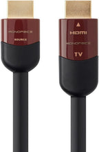 Load image into Gallery viewer, Monoprice High Speed HDMI Cable - 40 Feet - Black, Active, 4K @ 60Hz, 18Gbps, 26AWG, YUV 4:2:0, CL2 - Cabernet Ultra Series
