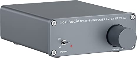 Fosi Audio V1.0G 2 Channel Stereo Audio Class D Amplifier Mini Hi-Fi Professional Digital Amp for Home Speakers 50W x 2