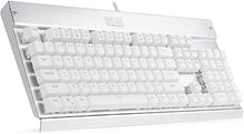 Load image into Gallery viewer, Eagletec KG010 Mechanical Keyboard Wired Ergonomic Brown Switches Equivalent for Office PC Home or Business (White Keyboard Not Backlit)
