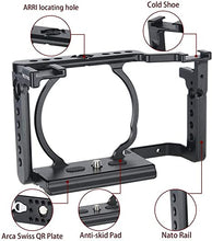 Load image into Gallery viewer, NICEYRIG Camera Cage for Sony A6100 A6400 A6500, with 1/4&#39;&#39; 3/8&#39;&#39; Locating Hole NATO Rail and Cold Shoe - 343
