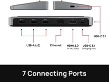 Load image into Gallery viewer, Brydge Stone II USB-C Docking Station Compatible with MacOS &amp; Windows, Single 4K Display, HDMI Out, USB-C Speeds, 7 Ports
