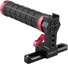 Load image into Gallery viewer, CAMVATE Quick Release Rubber Grip Top Handle with NATO Rail for Blackmagic Pocket Cinema Camera (Red)
