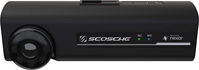 SCOSCHE NEXC2128-XCES0 Full HD Two-Way Smart Dash Cam Powered by Nexar with Suction Cup and 128GB Memory