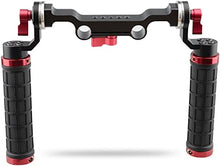 Load image into Gallery viewer, CAMVATE 15mm Rod &amp; Soft Rubber Grip Shoulder Mount Rig with Rosette Standard Accessory for DSLR(Red,M6 Thread,31.8 mm)
