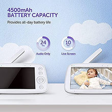 Load image into Gallery viewer, Baby Monitor, 5&quot; 720P Video Baby Monitor with Pan-Tilt-Zoom Camera, Audio and Visual Monitoring, Infrared Night Vision and Thermal Monitor?2-Way Talk, 900ft Range, 4500mAh Rechargeable Battery
