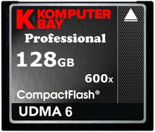 Load image into Gallery viewer, Komputerbay 128Go Professional Compact Flash Carte CF 600X 90MB/s Extreme Speed UDMA 6 RAW 128 Go
