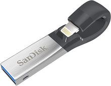 Load image into Gallery viewer, SanDisk iXpand Flash Drive 64GB for iPhone and iPad, Black/Silver, (SDIX30N-064G-GN6NN)
