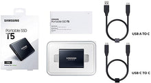 Load image into Gallery viewer, SAMSUNG T5 Portable SSD 1TB - Up to 540MB/s - USB 3.1 External Solid State Drive, Black (MU-PA1T0B/AM)
