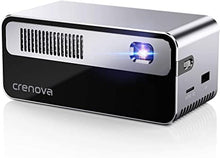 Load image into Gallery viewer, Crenova WiFi Projector with Bluetooth,170 ANSI Lumen Home Projector, Portable Mini DLP Projector 1080p Supported with 7000 mAh Built-in Battery &amp; ±45°Auto Keystone for iPhone, Android,iPad, PS4, PC
