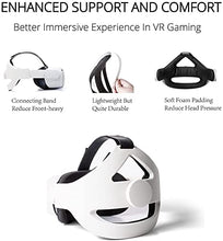 Load image into Gallery viewer, SINWEVR Adjustable Head Strap Compatible with Meta/Oculus Quest 2 VR Headset, Elite Strap Replacement for Enhanced Support and Comfort in VR, Durable and Lightweight(Lvory White)
