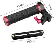 Load image into Gallery viewer, CAMVATE Quick Release Rubber Grip Top Handle with NATO Rail for Blackmagic Pocket Cinema Camera (Red)
