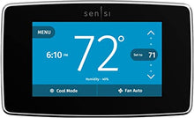 Load image into Gallery viewer, Emerson Sensi Touch Wi-Fi Smart Thermostat with Touchscreen Color Display, Works with Alexa, Energy Star Certified, C-wire Required, ST75 Black 5.625&quot; x 3.4&quot; x 1.17&quot;
