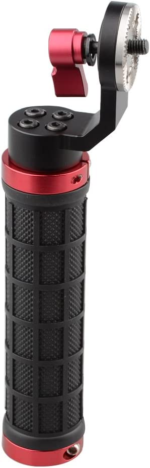 CAMVATE Aluminum Rosette Rubber Handle Grip for Rosette Standard Accessory(Red,M6 Thread,31.8 mm)