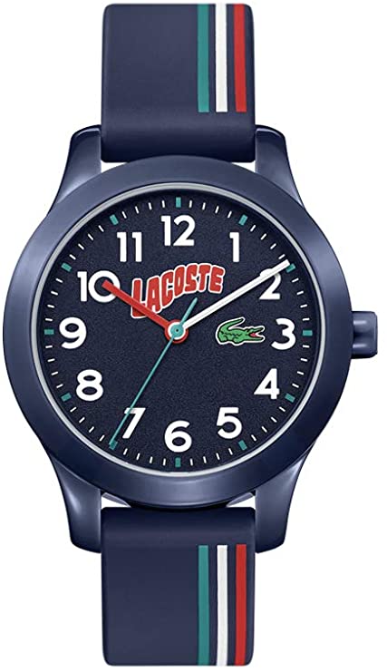 Lacoste Kids' Lacoste.12.12 Quartz Watch with Silicone Strap, Multiple Color, 14 (Model: 2030028)
