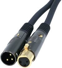 Load image into Gallery viewer, Monoprice Premier Series XLR Male to XLR Female - 100Ft - Black - Gold Plated | 16AWG Copper Wire conductors [Microphone &amp; Interconnect] (104758)
