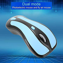 Load image into Gallery viewer, 2-in -1 Gyration Air Mouse, Mini 2.4G Gyro Wireless Mouse Maximum 1600 DPI Optical Mice with USB Nano Receiver for PC Laptop Smart TV/ Box(Blue+Black)
