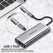 Load image into Gallery viewer, Docking Station, HYRTA USB C to USB 3.0 Hub 12 Ports , Triple Display USB C Hub Dual HDMI ,VGA Adapter,Type C to USB 3.0 Docking Station Compatible with Most USB-C and USB 3.0 Laptop
