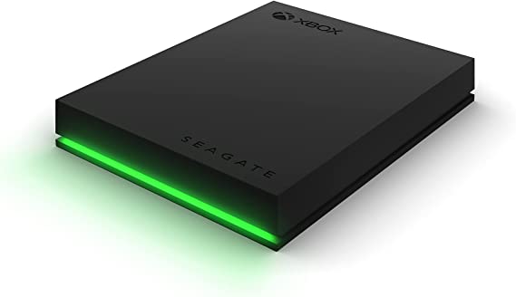 Seagate Game Drive for Xbox 2TB External Hard Drive Portable HDD - USB 3.2 Gen 1, Black with Built-in Green LED bar, Xbox Certified, 3 Year Rescue Services (STKX2000400)