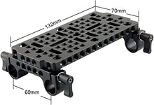 Load image into Gallery viewer, NICEYRIG Camera Cheese Plate Base Plate Tripod Mount with 15mm railblocks for DSLR Rail System

