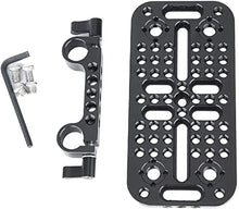 Load image into Gallery viewer, NICEYRIG Camera Cheese Mounting Plate with 15mm Rod Clamp, Top Plate for DSLR Rig System Battery Converter Box
