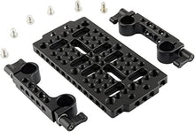 Load image into Gallery viewer, NICEYRIG Camera Cheese Plate Base Plate Tripod Mount with 15mm railblocks for DSLR Rail System
