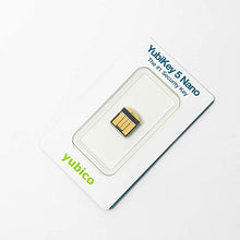 Load image into Gallery viewer, Yubico YubiKey 5 Nano - Two Factor Authentication USB Security Key, Fits USB-A Ports - Protect Your Online Accounts with More Than a Password, FIDO Certified USB Password Key, Extra Compact Size
