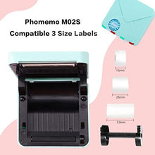 Load image into Gallery viewer, Phomemo M02S Pocket Printer- 300 dpi HD Bluetooth Thermal Photo Printer Compatible with iOS and Android, Black and White Image for Photo Printing, Plan Journal, Organization, Art Creation, Gift, Cyan
