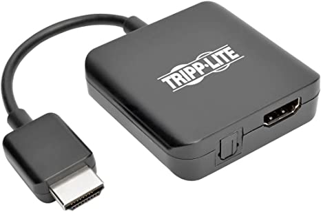 Tripp Lite HDMI Audio De-Embedder / Extractor with Built-In HDMI Cable UHD 4K x 2K (P130-06N-AUDIO),BLACK