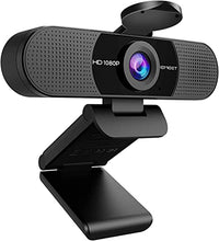 Load image into Gallery viewer, 1080P Webcam with Microphone, eMeet C960 Web Camera, 2 Mics Streaming Webcam with Privacy Cover, 90°View Computer Camera, Plug&amp;Play USB Webcam for Calls/Conference, Zoom/Skype/YouTube, Laptop/Desktop
