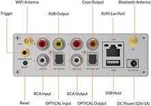 Load image into Gallery viewer, Arylic Up2stream S50 Pro+,WiFi &amp; Bluetooth 5.0 Audio Receiver,aptX HD Preamplifier with ESS Sabre Dac AKM ADC Multiroom/multizone,Wireless WiFi Audio Receiver with Airplay,Spotify,Internet Radio

