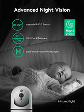 Load image into Gallery viewer, Baby Monitor, WINEES 1080P Indoor Camera with Audio and Night Vision, WiFi Surveillance Camera Security Home Dog Pet Monitor with App, Motion Sensor Detection 2 Way Audio WiFi Alexa Camera
