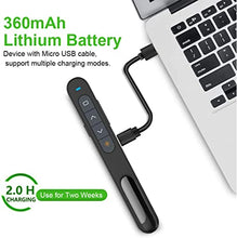 Load image into Gallery viewer, NORWII N76 Wireless Presenter with Green Light, 330FT Ofifice Presentation Remotes Presentation Clicker for Powerpoint Presentations, Presentation Pointer Slide Clicker Supports Hyperlink/Volume
