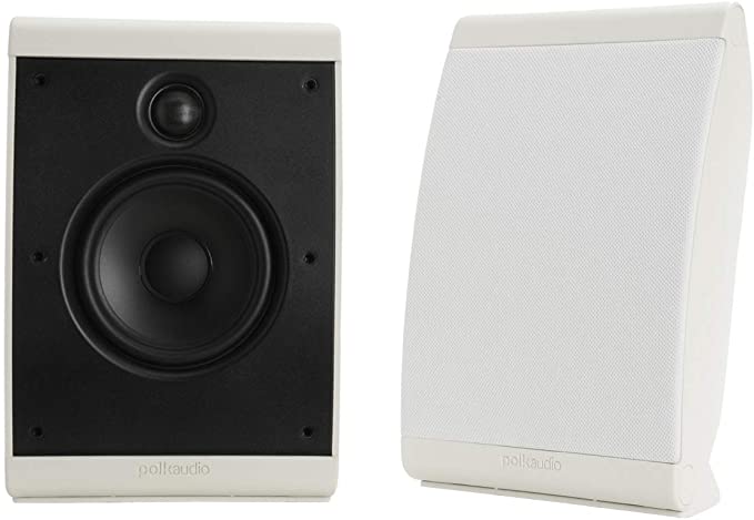 Polk Audio OWM3 Wall and Bookshelf Speakers | The Most High-Performance Versatile Loudspeaker | Paintable Grilles (Pair, White)