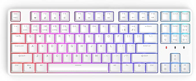 CIY X77 Hot-Swappable Mechanical Keyboard/RGB Gaming Keyboard/USB C/Anti Ghosting/N-Key Rollover/Compact Layout 87 Key/Detachable Magnetic Upper Cover/Wired Keyboard for Mac Windows