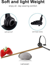 Load image into Gallery viewer, Trucker Bluetooth Headset Wireless Headset with Microphone Over The Head Headset with Noise Cancelling Sound On Ear Car Earphones Office Earpiece for Cell Phone Skype Call Center Bluetooth V5.0
