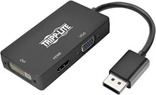 Load image into Gallery viewer, Tripp Lite DisplayPort 1.2 to VGA/DVI/HDMI Converter Adapter All-in-One 4Kx2K @ 60Hz, DP to VGA/DVI/HDMI (P136-06N-HDV4K6)
