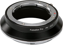 Load image into Gallery viewer, Fotodiox Pro Lens Mount Adapter Pentax K Mount (PK) SLR Lens to G-Mount GFX Mirrorless Camera
