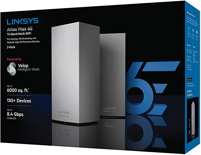 Linksys MX8502 Atlas Max 6E Tri-Band Mesh Wi-Fi 6E System (2 Pack)
