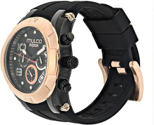 Load image into Gallery viewer, Mulco Kripton Viper Quartz Multifunction Movement Men&#39;s Watch | Premium Analog Display with Rose Gold Accents | Silicone Watch Band | Water Resistant Stainless Steel Watch
