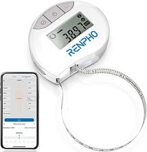 Load image into Gallery viewer, Smart Tape Measure Body with App - RENPHO Bluetooth Measuring Tapes for Body Measuring, Weight Loss, Muscle Gain, Fitness Bodybuilding, Retractable, Measures Body Part Circumferences, Inches &amp; cm
