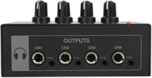 Load image into Gallery viewer, Rockville RHPA4 4 Channel Professional Headphone Amplifier Stereo or Mono Amp, Black
