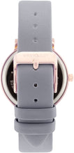 Load image into Gallery viewer, WRISTOLOGY Olivia Rose Gold Womens Watch - for Nurses Large Face Analog Easy to Read Numbers with Second Hand Grey Leather Band
