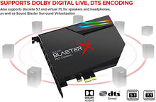 Load image into Gallery viewer, Creative Sound BlasterX AE-5 Plus SABRE32-class Hi-res 32-bit/384 kHz PCIe Gaming Sound Card and DAC with Dolby Digital and DTS, Xamp Discrete Headphone Bi-amp, Up to 122dB SNR, RGB Lighting System
