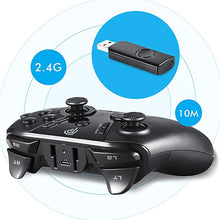 Load image into Gallery viewer, EasySMX Wireless Gaming Controller for Windows PC/PS3/Android TV BOX, Dual Vibration Plug and Play Gamepad Joystick with 4 Customized Buttons, Battery Up to 14 Hours, Work for Nintendo Switch
