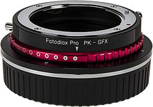 Load image into Gallery viewer, Fotodiox DLX Lens Mount Adapter Compatible with Pentax K AF (KAF) Lenses to Fujifilm GFX G-Mount Mirrorless Cameras
