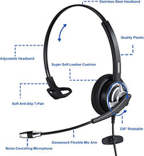 Load image into Gallery viewer, USB Headset with Microphone Noise Cancelling &amp; Mic Mute, Mono Computer Headphone for Call Center Office Business PC Softphone Calls Microsoft Teams Skype Chat, Clear Voice for Speech Dictation
