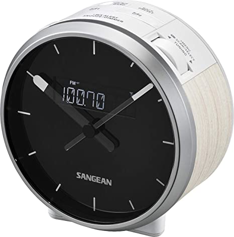 Sangean RCR-29WH AM/FM-RDS/Weather Alert/Aux-in / 23 Memory Pre-Sets Digital Tuning/Analog Clock Radio USB Phone Charging